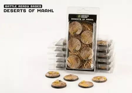  Battle Ready Bases - Deserts of Maahl 40mm (x5) - Gamers Grass
