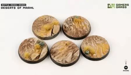  Battle Ready Bases - Deserts of Maahl 40mm (x5) - Gamers Grass
