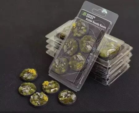  Battle Ready Bases - Highland 40mm (x5) - Gamers Grass