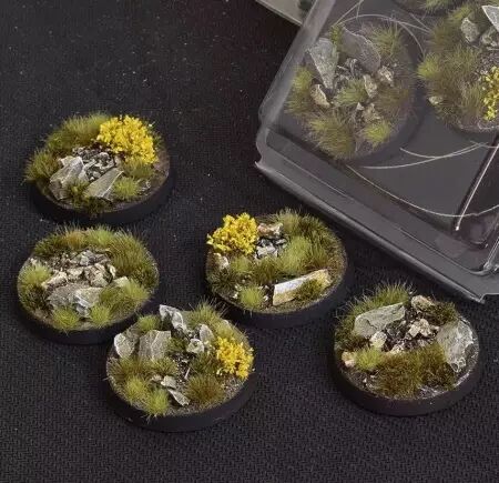  Battle Ready Bases - Highland 40mm (x5) - Gamers Grass
