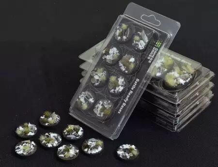  Battle Ready Bases - Winter 32mm (x8) - Gamers Grass