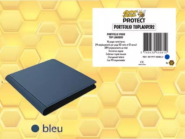 Bee Protect - Portfolio 384+ pour Top Loaders Bleu