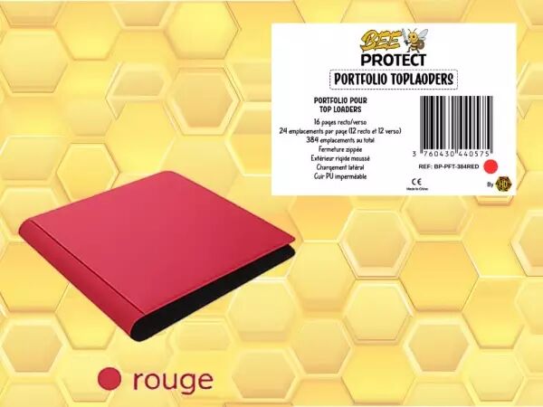 Bee Protect - Portfolio 384+ pour Top Loaders Rouge