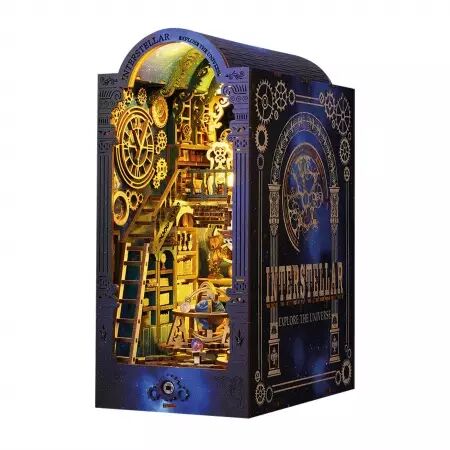 Book Nook - Explore the universe (18 x 15,7 x 27.5 cm) avec mouvement et musique