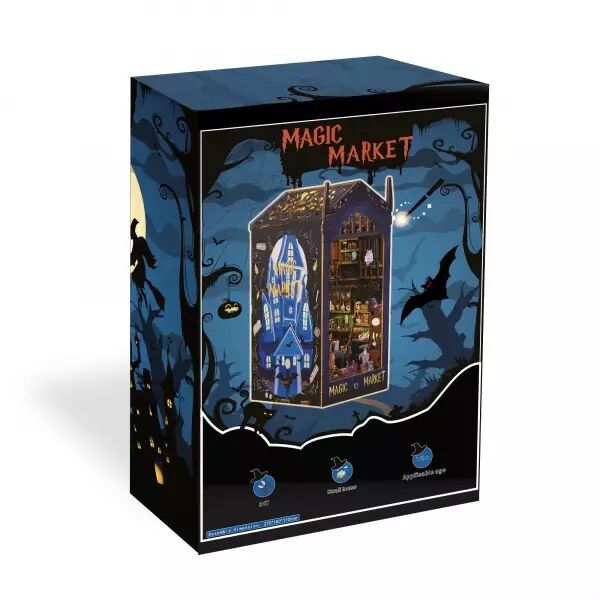 Book Nook - Magic Market (18,3 x 11 x 27 cm) avec musique