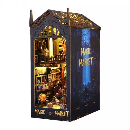 Book Nook - Magic Market (18,3 x 11 x 27 cm) avec musique