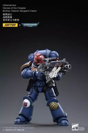 Brother Veteran Sergeant Castor 12 cm - Ultramarines Heroes of the Chapter  - Warhammer 40k figurine 1/18 - Joytoy