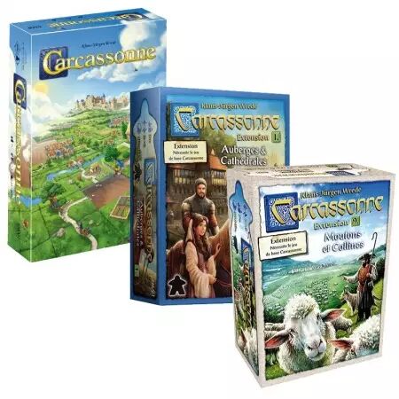 Carcassonne : Pack jeu de base + Extensions 1 et 9 - Klaus-Jürgen Wrede - Hans im Glück
