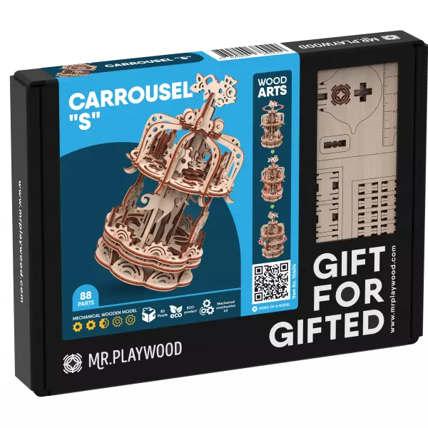 Carrousel Petit Mod�le - Maquette 3D Mobile En Bois