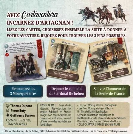 Cartaventura : Les Trois Mousquetaires, l\'honneur de la reine