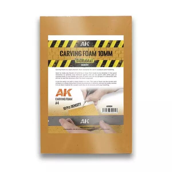 Carving Foam 10mm A4 size - Diorama AK Interactive