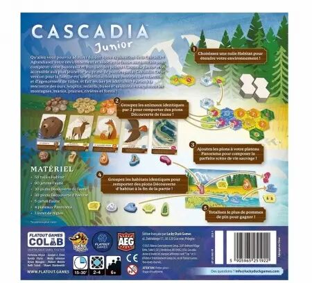 Cascadia Junior - Fertessa Allyse et Randy Flynn - Lucky Duck Games