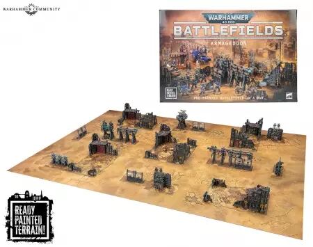 Champ de Bataille Armageddon - Terrain Pr&eacute;peint - Warhammer 40k