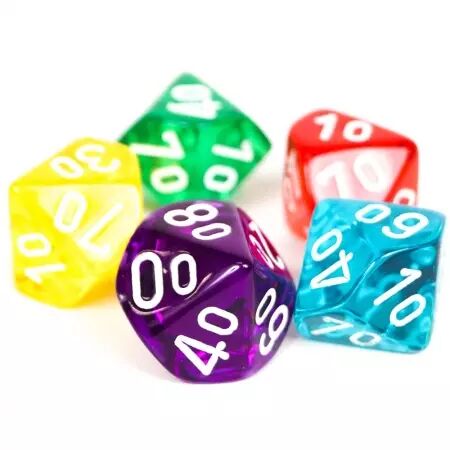 CHESSEX - D10 (Dizaine) TRANSPARENT (coloris aléatoire))  