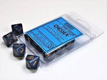CHESSEX - Set de 10 d&eacute;s 10 - OPAQUE (plusieurs coloris)