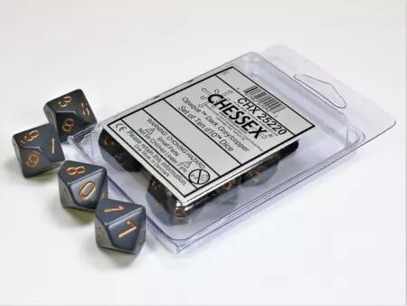 CHESSEX - Set de 10 d&eacute;s 10 - OPAQUE (plusieurs coloris)