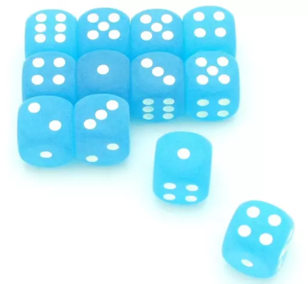 CHESSEX - Set de 12 d�s 6 - FROSTED - Plusieurs coloris