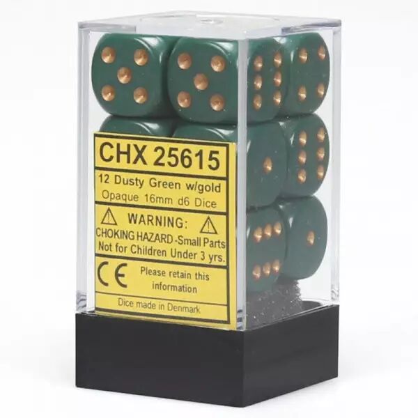 CHESSEX - Set de 12 d�s 6 - OPAQUE - Plusieurs coloris