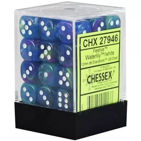 CHESSEX - Set de 36 d�s 6 - FESTIVE - Plusieurs coloris