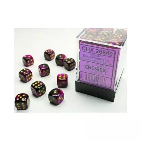 CHESSEX - Set de 36 dés 6 - GEMINI - Plusieurs coloris