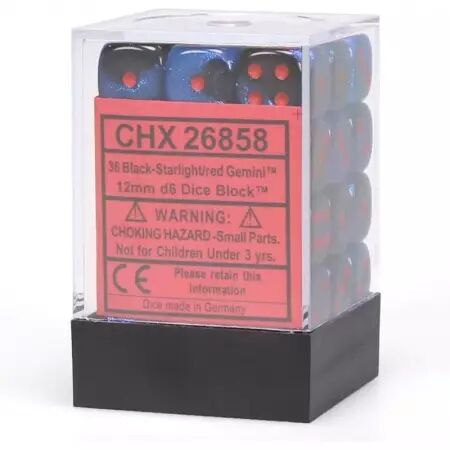 CHESSEX - Set de 36 d&eacute;s 6 - GEMINI - Plusieurs coloris