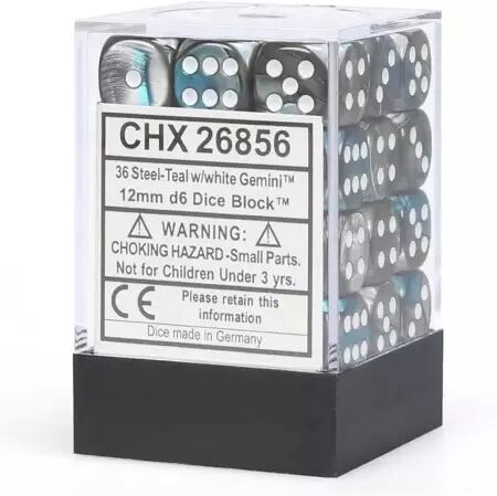 CHESSEX - Set de 36 d&eacute;s 6 - GEMINI - Plusieurs coloris