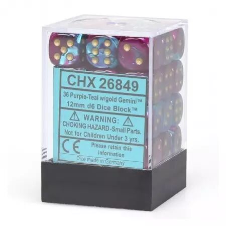 CHESSEX - Set de 36 d&eacute;s 6 - GEMINI - Plusieurs coloris