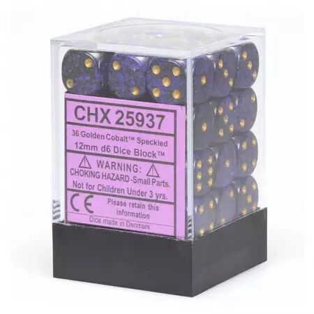 CHESSEX - Set de 36 dés 6 - GRANITE - Plusieurs coloris