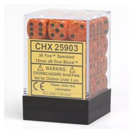 CHESSEX - Set de 36 d&eacute;s 6 - GRANITE - Plusieurs coloris