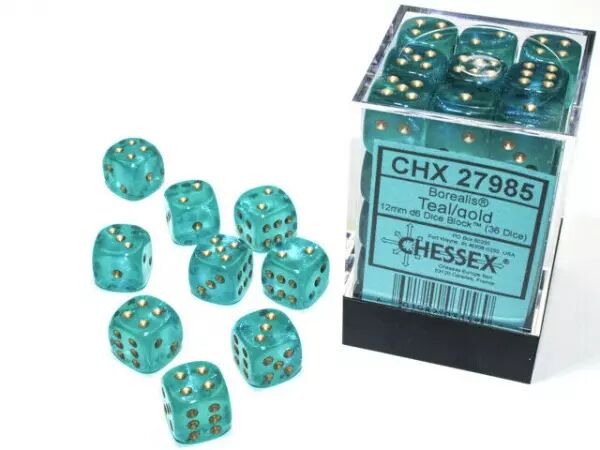 CHESSEX - Set de 36 d�s 6 - LUMINARY - Plusieurs coloris