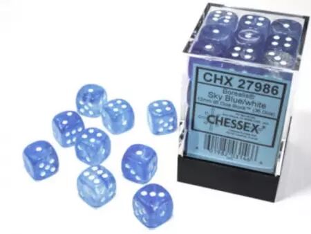 CHESSEX - Set de 36 dés 6 - LUMINARY - Plusieurs coloris