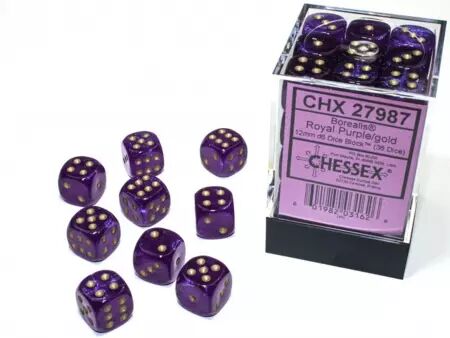 CHESSEX - Set de 36 dés 6 - LUMINARY - Plusieurs coloris