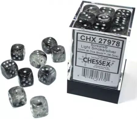 CHESSEX - Set de 36 dés 6 - LUMINARY - Plusieurs coloris