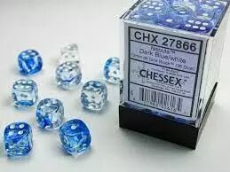 CHESSEX - Set de 36 dés 6 - NEBULA - Plusieurs coloris