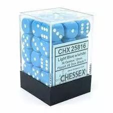 CHESSEX - Set de 36 dés 6 - OPAQUE - Plusieurs coloris