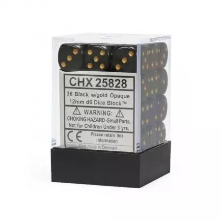 CHESSEX - Set de 36 d&eacute;s 6 - OPAQUE - Plusieurs coloris