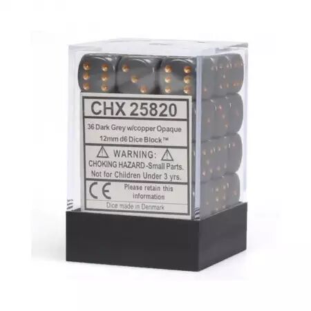 CHESSEX - Set de 36 d&eacute;s 6 - OPAQUE - Plusieurs coloris