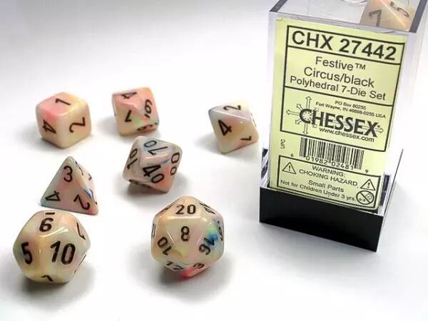 CHESSEX - Set de 7 d�s - FESTIVE