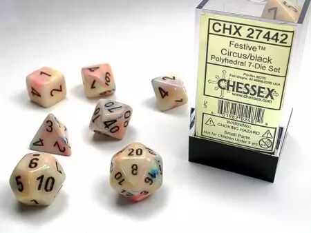 CHESSEX - Set de 7 dés - FESTIVE