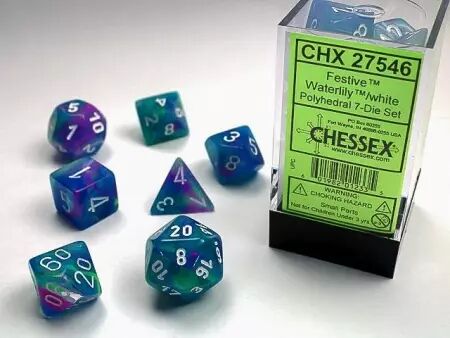 CHESSEX - Set de 7 dés - FESTIVE