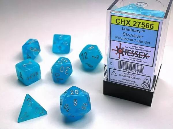 CHESSEX - Set de 7 d�s - LUMINARY (plusieurs coloris)