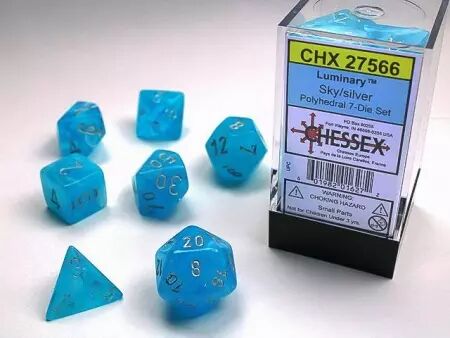 CHESSEX - Set de 7 dés - LUMINARY (plusieurs coloris)