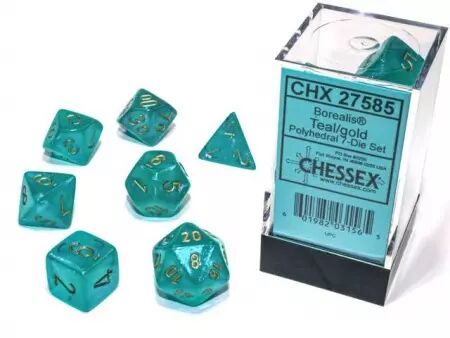 CHESSEX - Set de 7 dés - LUMINARY (plusieurs coloris)