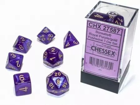 CHESSEX - Set de 7 dés - LUMINARY (plusieurs coloris)