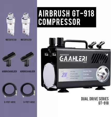 Compresseur Dual Drive Series Airbrush Kit Compressor GT-918 only (Version EU) - Gaahleri
