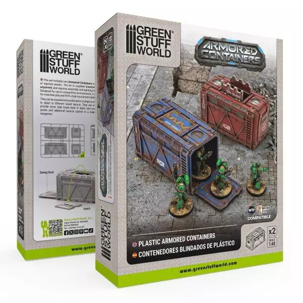 Conteneurs Blind�s sci-fi en plastique (Pack x2) - Green Stuff World