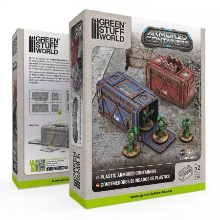 Conteneurs Blind&eacute;s sci-fi en plastique (Pack x2) - Green Stuff World
