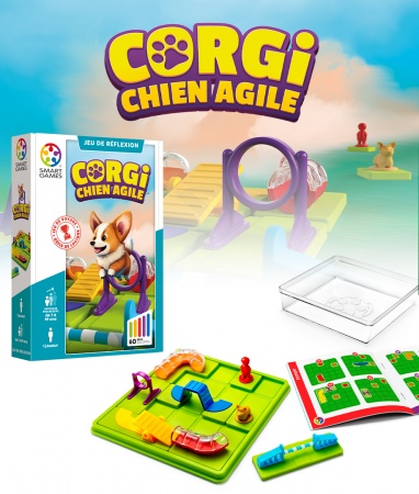 Corgi chien agile - Smart Games - Jeux voyage compact