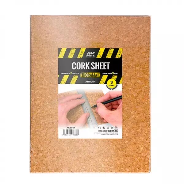 Cork Sheet Coarse-Grained (Gros Grain) 4 mm - Diorama AK Interactive