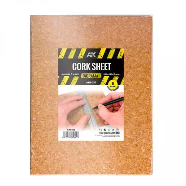 Cork Sheet Coarse-Grained (Gros Grain) 6 mm - Diorama AK Interactive